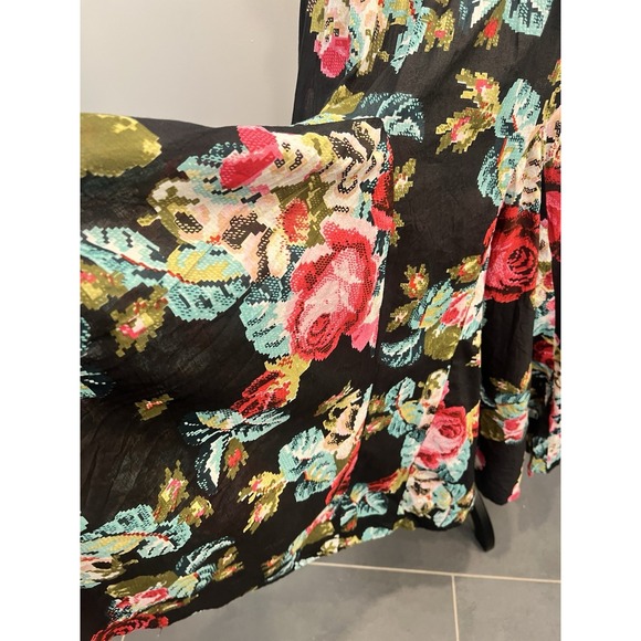 Grace Elements Sz XL Women's Floral 100% Cotton Long Flowing Silhouette Skirt - Picture 3 of 11